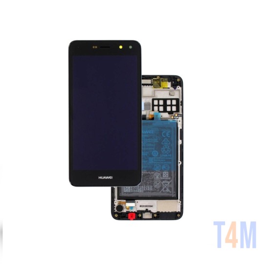 TOUCH+DISPLAY+FRAME HUAWEI Y5 2017 PRETO (SERVICE PACK 02351DMD/0235DME/02351DMF/02351KUH)